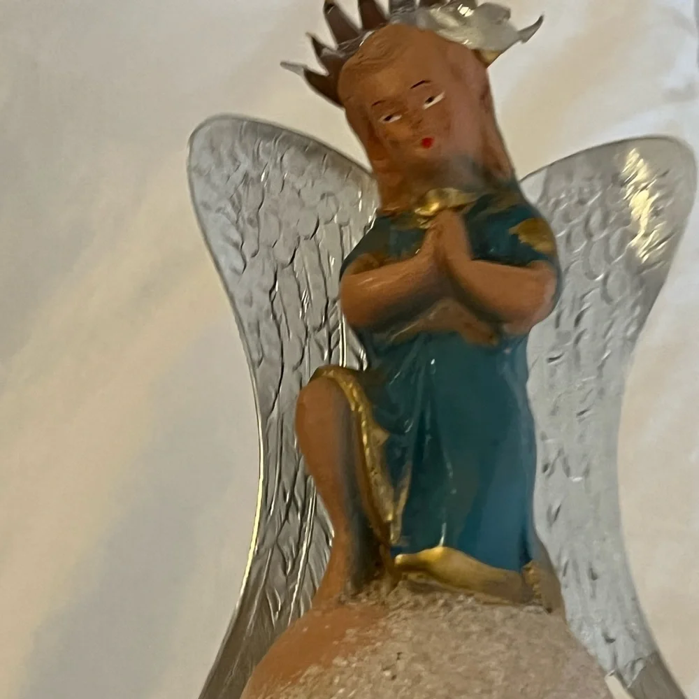 Antique Victorian Angel Christmas tree topper composite  German